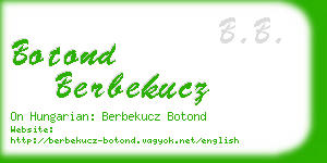 botond berbekucz business card